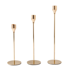 Modern Metal Skinny Tapered Candle Holders