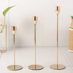 Modern Metal Skinny Tapered Candle Holders