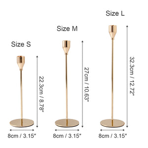 Modern Metal Skinny Tapered Candle Holders