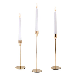 Modern Metal Skinny Tapered Candle Holders