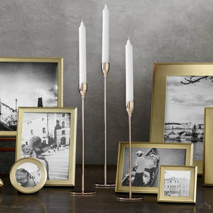 Modern Metal Skinny Tapered Candle Holders