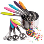 Stainless Steel Multicolor 10 piece measuring set