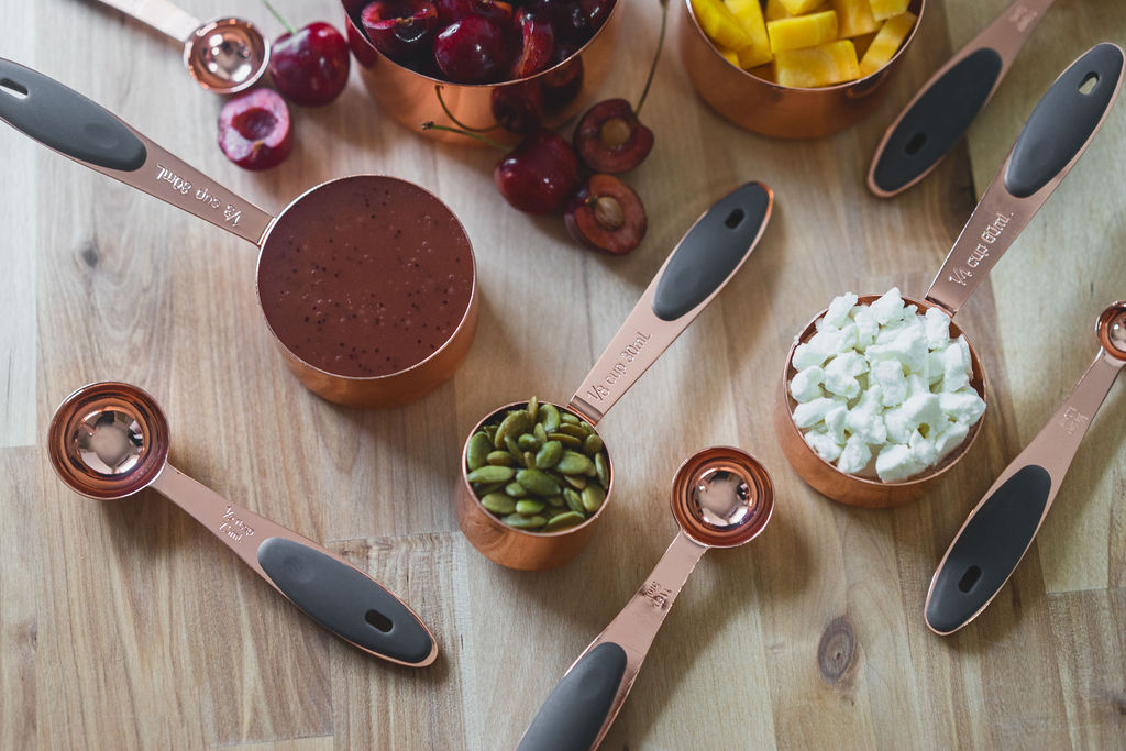 Copper with Grey 10 piece measuring set