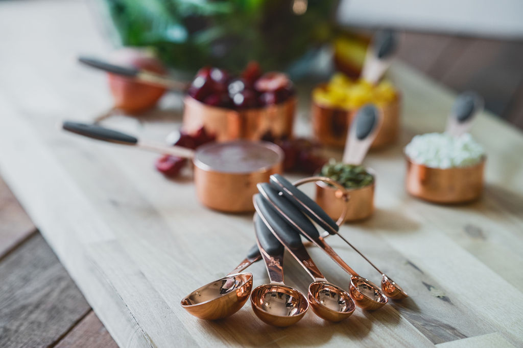 Copper with Grey 10 piece measuring set