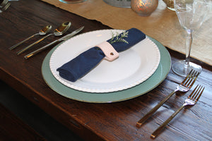 Leather Napkin Rings- Set of 4