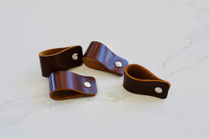 Leather Napkin Rings- Set of 4