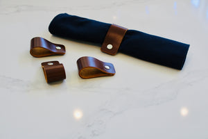 Leather Napkin Rings- Set of 4