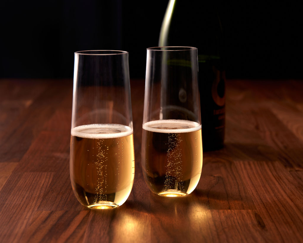 Set of 4- Plastic Champagne Flutes