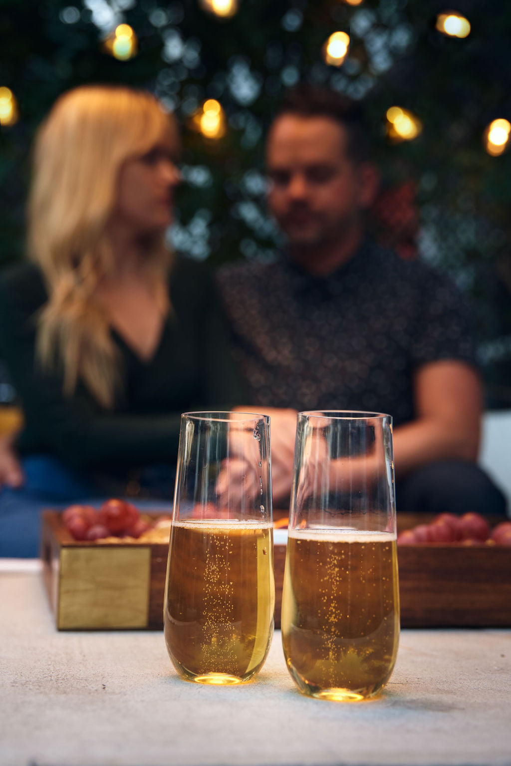 Set of 4- Plastic Champagne Flutes