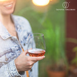 Set of 4 plastic wine glasses