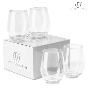 Set of 4 plastic wine glasses – Tasteful Tableware