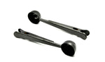 Black finished coffee measuring scoop with bag clip (set of 2)